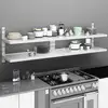 Image de Étagères Murales Flottantes À 2 Niveaux 2 Pcs Inox 200x30 Cm Vidaxl