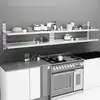 Image de Étagères Murales Flottantes À 2 Niveaux 2 Pcs Inox 300x30 Cm Vidaxl