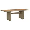 Image de Table À Manger De Jardin Marron 200x100x74 Cm Résine Tressée Vidaxl