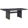 Image de Table À Manger Noir 200x100x74 Cm Verre Et Résine Tressée Vidaxl