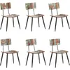 Image de Chaises À Manger Lot De 6 Bois De Récupération Solide Vidaxl