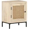 Image de Table De Chevet 40x30x50 Cm Bois De Manguier Et Canne Naturelle Vidaxl
