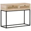 Image de Table Console 100x35x76 Cm Bois De Manguier Et Canne Naturelle Vidaxl