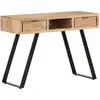 Image de Bureau 107x45x79 Cm Bois D'acacia Solide Avec Bord Naturel Vidaxl