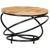 Image de Table Basse Noir 60x60x40 Cm Bois Massif De Manguier Brut Vidaxl
