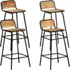Image de Chaises De Bar Lot De 4 Bois De Manguier Solide Vidaxl