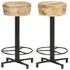 Image de Tabourets De Bar Lot De 2 66 Cm Bois De Manguier Massif Vidaxl