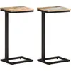 Image de Tables D'appoint 2 Pcs 31,5x24,5x64,5 Cm Bois De Récupération Vidaxl