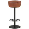 Image de Tabouret De Bar Marron Cuir Véritable Vidaxl