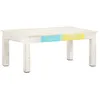 Image de Table Basse Blanc 110x60x45 Cm Bois De Manguier Massif Vidaxl