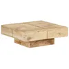 Image de Table Basse 80x80x28 Cm Bois De Manguier Massif Vidaxl