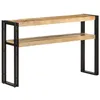 Image de Table console - VIDAXL - 120x30x75 cm - Bois de manguier brut - Acier enduit - Style industriel