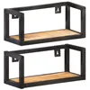 Image de vidaXL Étagères murales 2 pcs 40 cm Bois de manguier brut 320667