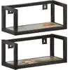 Image de Étagères Murales 2 Pcs 40 Cm Bois De Récupération Massif Vidaxl