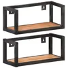 Image de vidaXL Étagères murales 2 pcs 40 cm Bois dacacia massif 320669