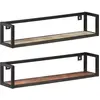 Image de Étagères Murales 2 Pcs 80 Cm Bois De Récupération Massif Vidaxl