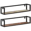 Image de vidaXL Étagères murales 2 pcs 80 cm Bois de récupération massif 320671