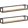 Image de Étagères Murales 2 Pcs 120 Cm Bois D'acacia Massif Vidaxl