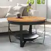 Image de Table Basse Ø68x43 Cm Bois D'acacia Solide Vidaxl