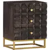 Image de Table De Chevet Noir 40x30x50 Cm Bois De Manguier Massif Vidaxl