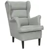 Image de Vidaxl fauteuil gris clair velours