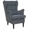 Image de Vidaxl fauteuil gris foncé velours
