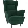 Image de Fauteuil Vert Foncé Velours Vidaxl