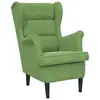 Image de Vidaxl fauteuil vert clair velours