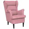 Image de Vidaxl fauteuil rose velours
