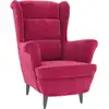Image de Fauteuil Rouge Bordeaux Velours Vidaxl