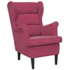 Image de Vidaxl fauteuil rouge bordeaux velours