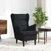 Image de Fauteuil Noir Velours Vidaxl
