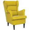 Image de Vidaxl fauteuil jaune moutarde velours