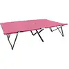 Image de Chaise Longue Pliable 2 Places Rose Acier Vidaxl