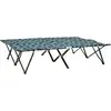 Image de Chaise Longue Pliable 2 Places Motif De Feuilles Acier Vidaxl