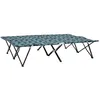 Image de vidaXL Chaise longue pliable 2 places Motif de feuilles Acier