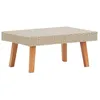 Image de vidaXL Table basse de jardin Résine tressée Beige 310221