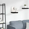 Image de Étagère Murale Flottante Noir Brillant 23x23,5x3,8 Cm Mdf Vidaxl