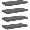 Image de Étagère Murale Flottante 4 Pcs Gris Brillant 50x23x3,8 Cm Mdf Vidaxl