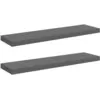 Image de Étagère Murale Flottante 2 Pcs Gris Brillant 90x23,5x3,8 Cm Mdf Vidaxl