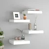 Image de vidaXL Étagères murales flottantes 4 pcs blanc 23x235x38 cm MDF 323804