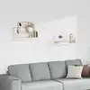 Image de Étagères Murales Flottantes 2 Pcs Blanc 80x23,5x3,8 Cm Mdf Vidaxl