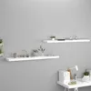 Image de vidaXL Étagères murales flottantes 2 pcs blanc 120x235x38 cm MDF 323821