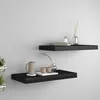 Image de vidaXL Étagères murales flottantes 2 pcs noir 50x23x38 cm MDF 323830