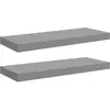 Image de Étagères Murales Flottantes 2 Pcs Gris 60x23,5x3,8 Cm Mdf Vidaxl