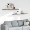 Image de Étagères Murales Flottantes 2 Pcs Gris 120x23,5x3,8 Cm Mdf Vidaxl