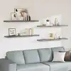 Image de Étagères Murales Flottantes 4 Pcs Gris 120x23,5x3,8 Cm Mdf Vidaxl