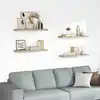 Image de Étagères Murales Flottantes 4 Pcs Chêne 80x23,5x3,8 Cm Mdf Vidaxl