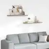 Image de Étagères Murales Flottantes 2 Pcs Chêne 90x23,5x3,8 Cm Mdf Vidaxl