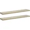 Image de Étagères Murales Flottantes 2 Pcs Chêne 120x23,5x3,8 Cm Mdf Vidaxl
